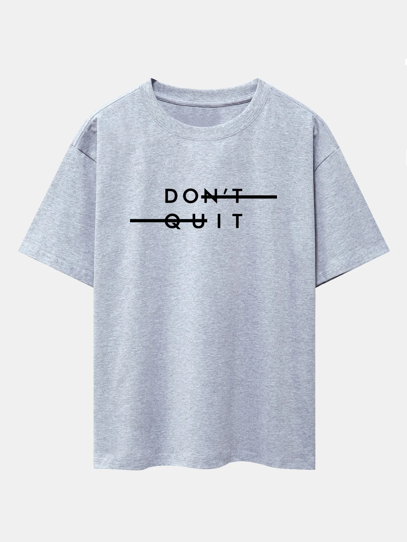 Dustin® | Don'T Quit Print Drop Shoulder Oversize T-Shirt - Image 12