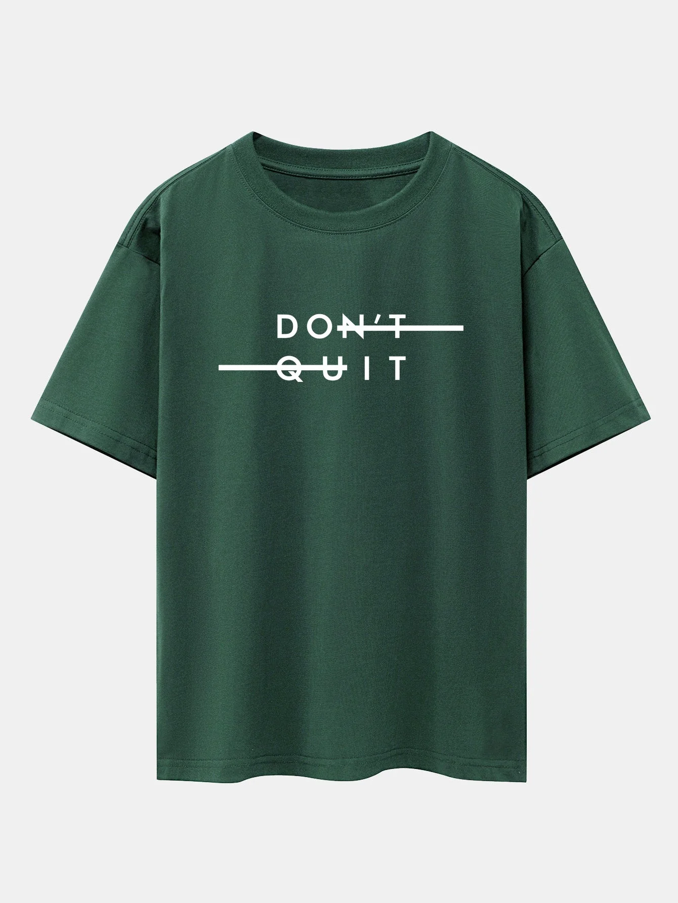 Dustin® | Don'T Quit Print Drop Shoulder Oversize T-Shirt - Image 9