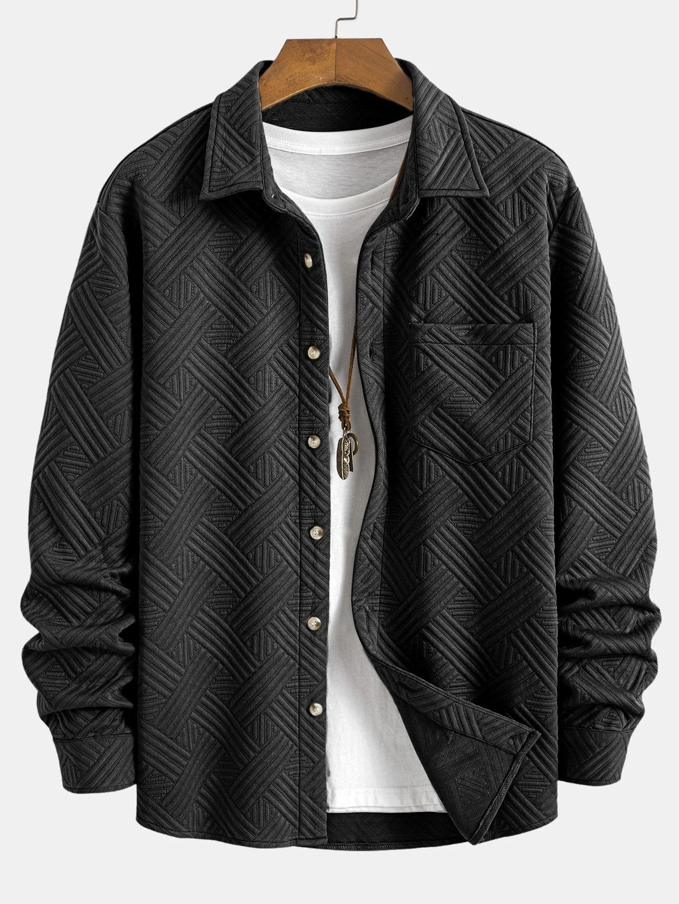 Dylan® | Striped Jacquard Shirt With Buttons - Image 3