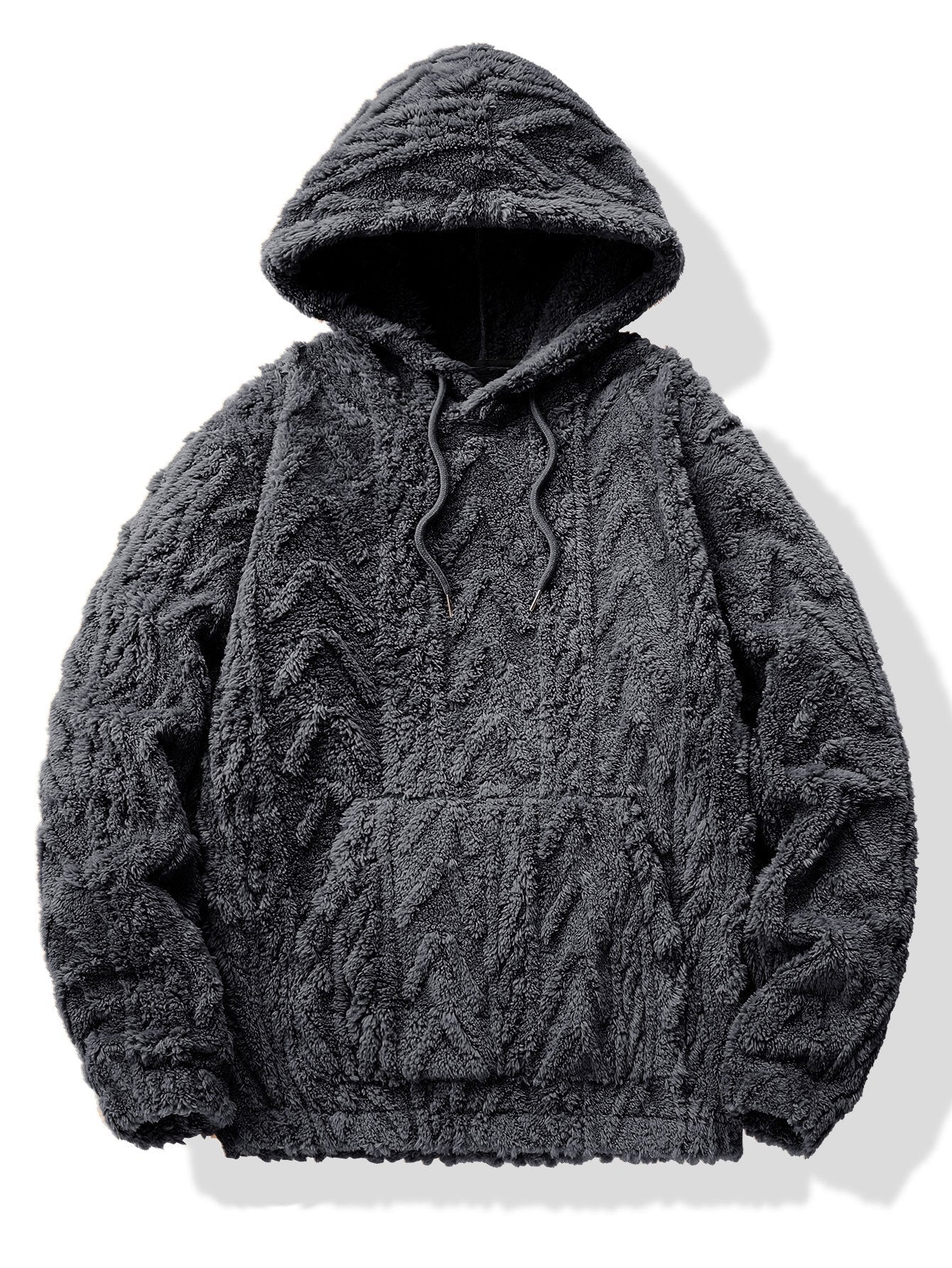 Easton | Geometric Jacquard Teddy Hoodie - Image 2