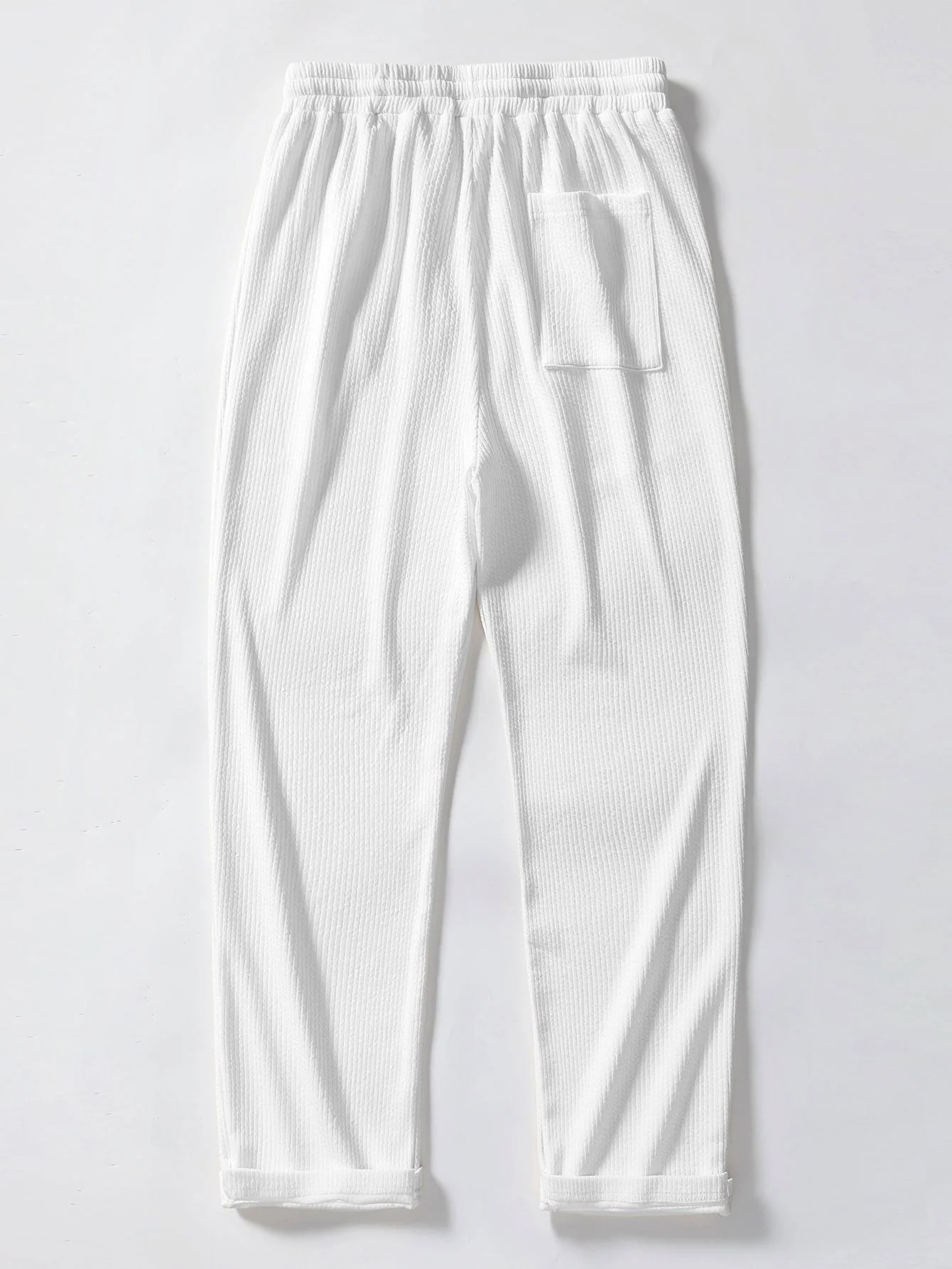 Ed® | Muscle Fit Ribbed Shirt With Mandarin Collar & Straight Leg Ribbed Trousers - Image 14