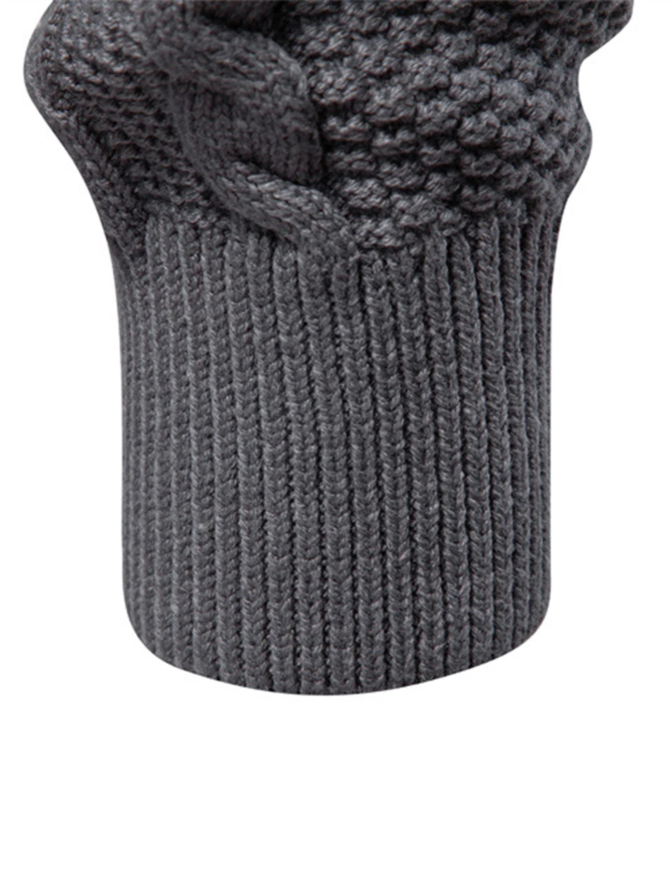 Eladio® | Twist Jacquard Zipper Stand Collar Sweater - Image 8