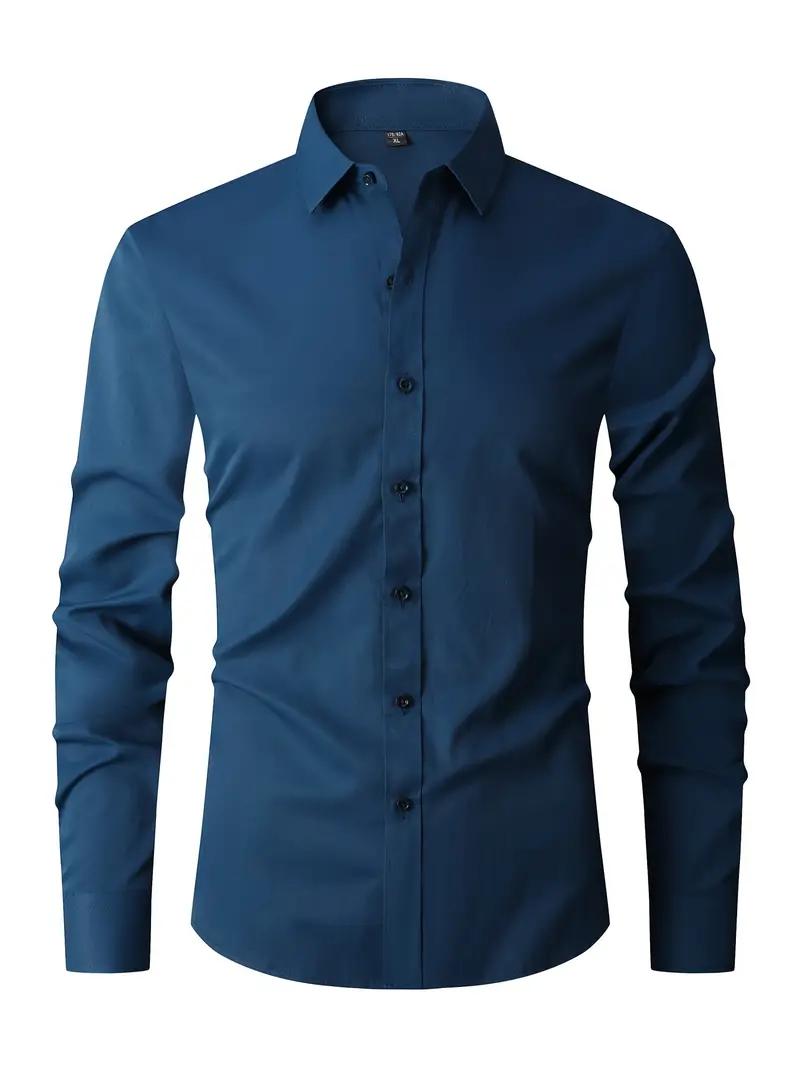Elijah® | Classic, Buttoned Long-Sleeved Shirt - Image 10