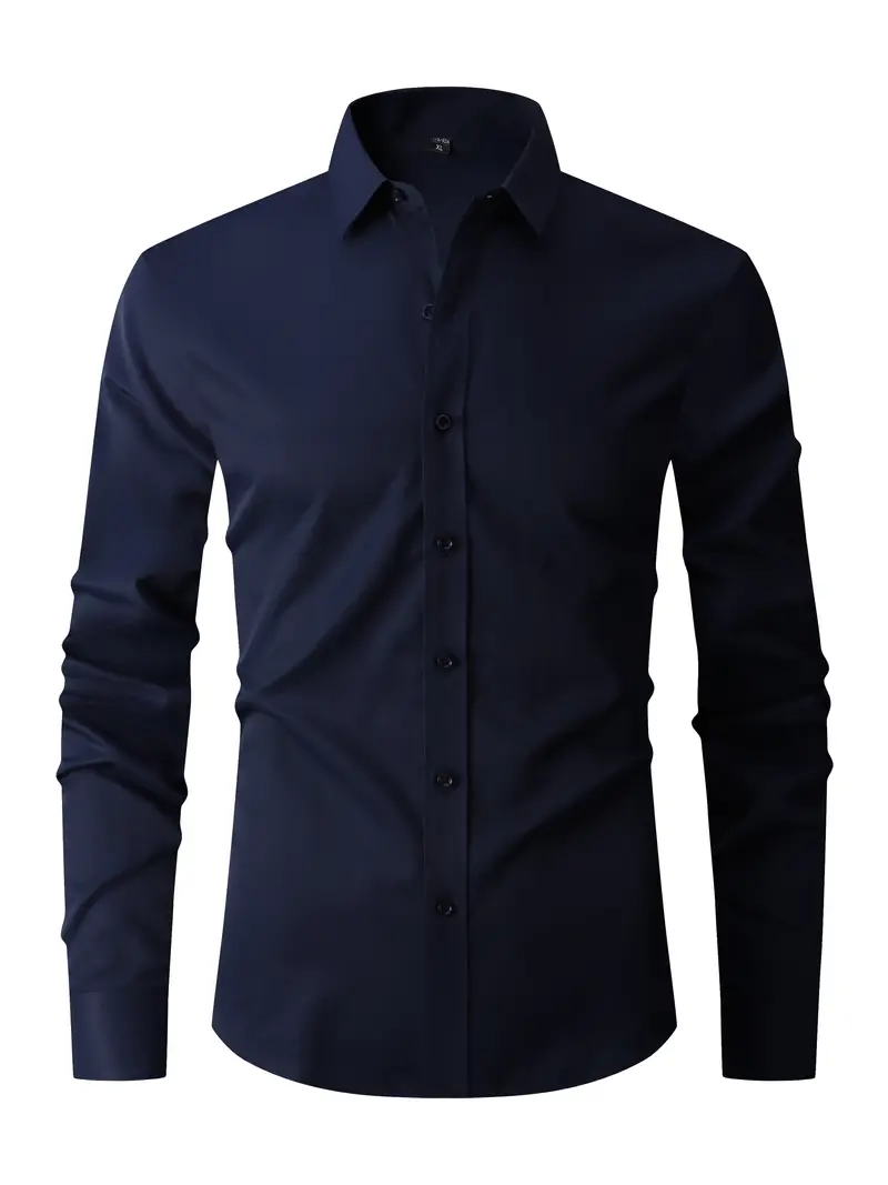 Elijah® | Classic, Buttoned Long-Sleeved Shirt - Image 9