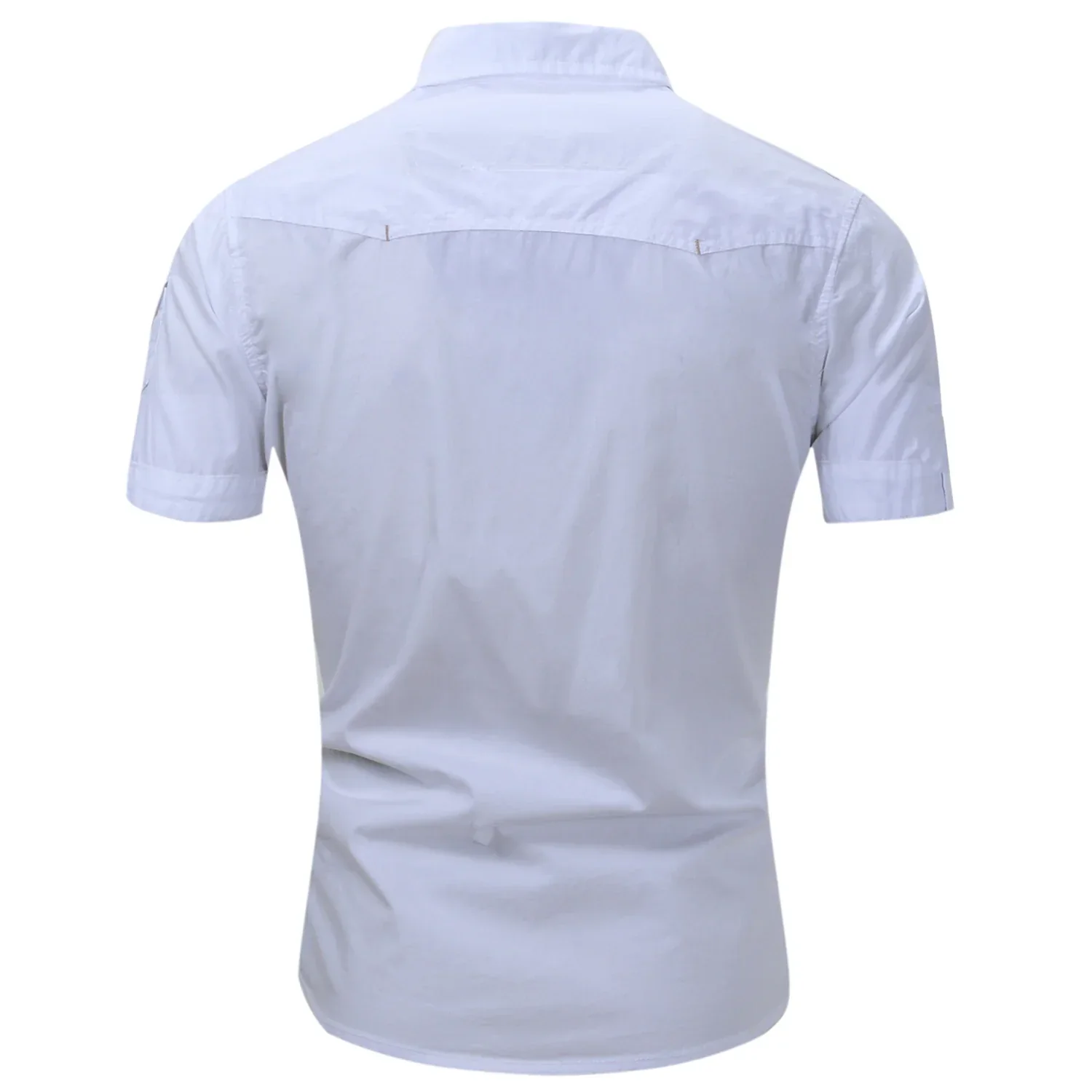 Elijah | Short Sleeved Cotton Cargo Shirt - Image 4