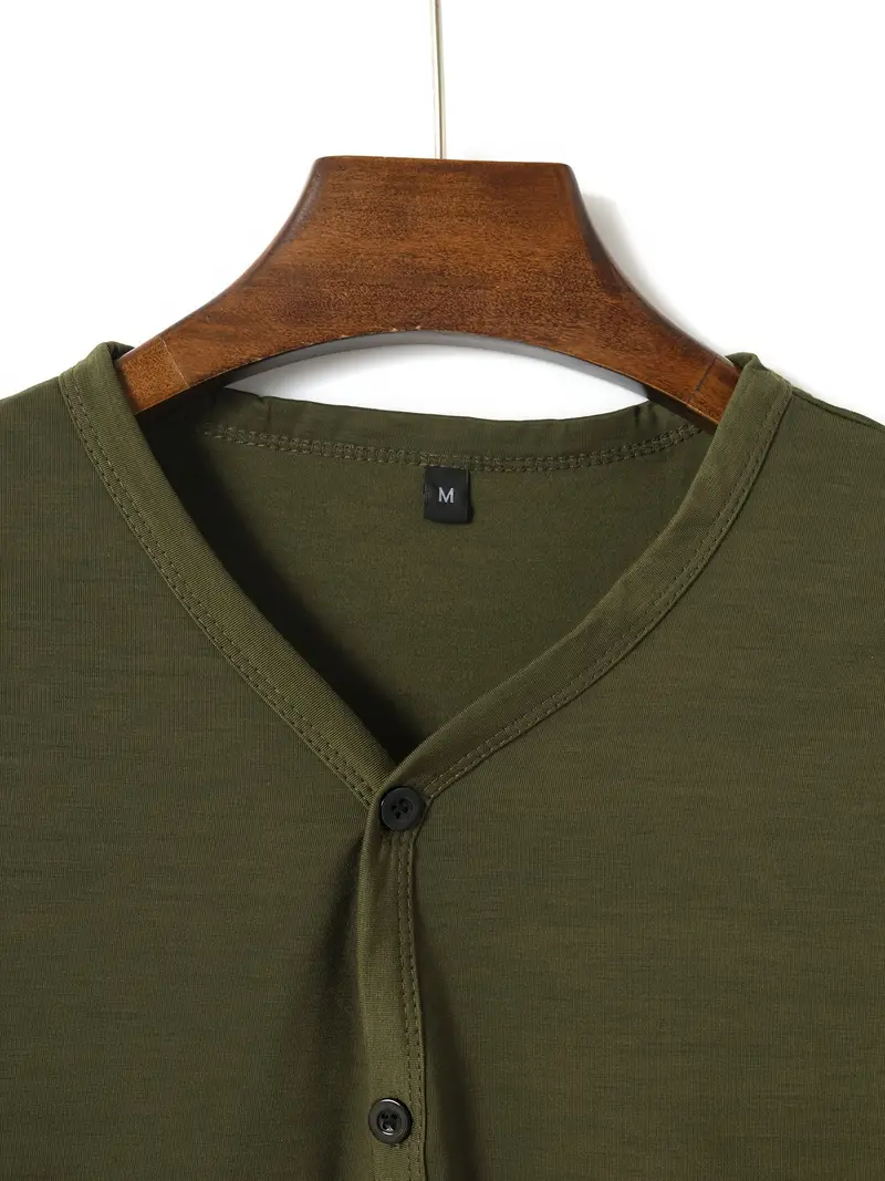 Ellis® | Solid, Casual V-Neck T-Shirt For Men - Image 22