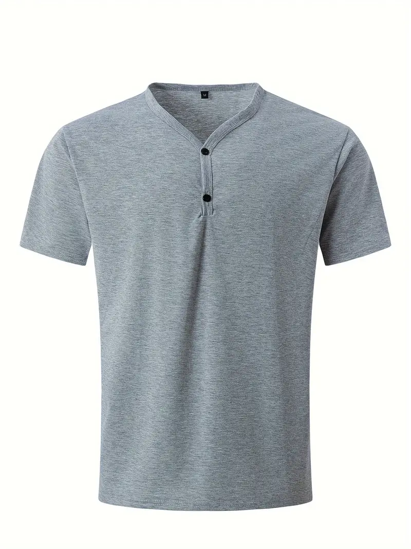 Ellis® | Solid, Casual V-Neck T-Shirt For Men - Image 25