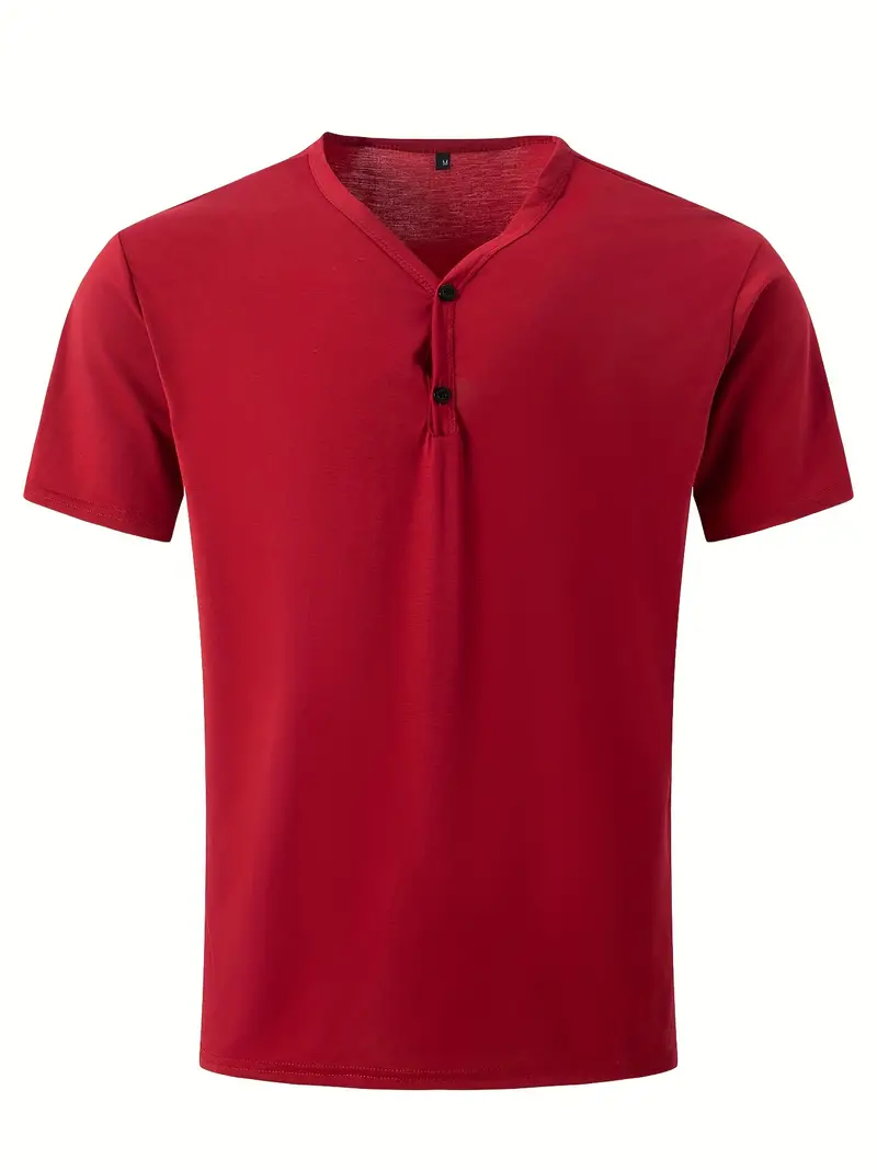 Ellis® | Solid, Casual V-Neck T-Shirt For Men - Image 31