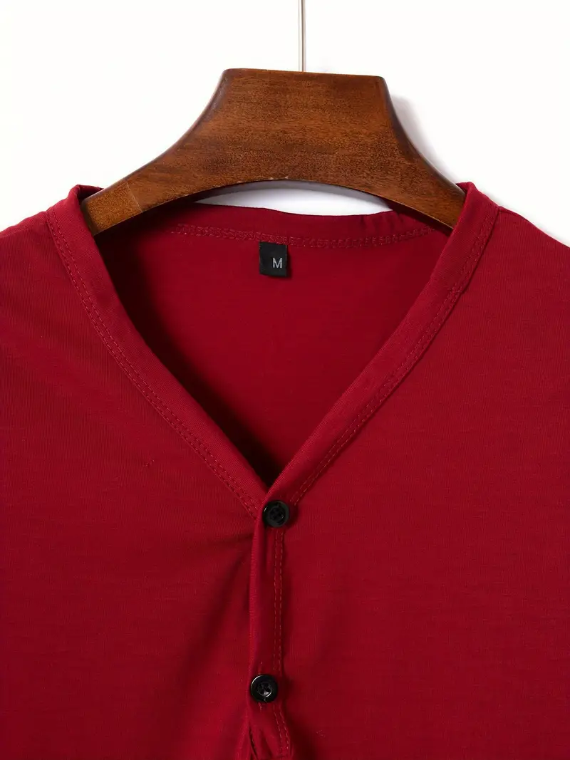 Ellis® | Solid, Casual V-Neck T-Shirt For Men - Image 34