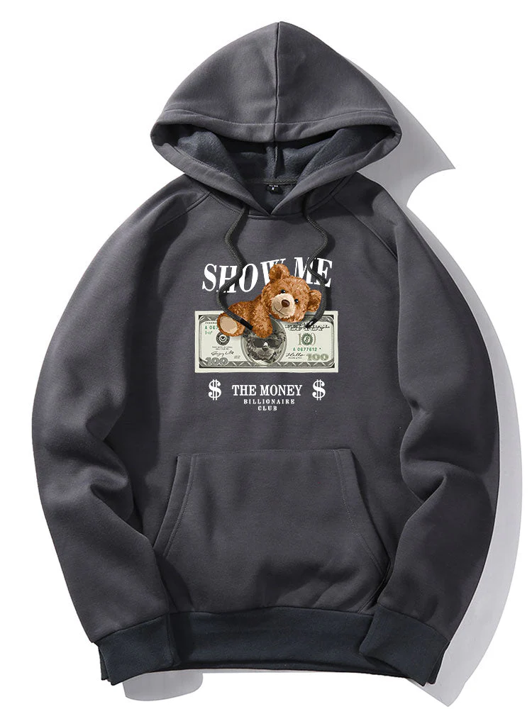 Elvis | Money Bear Print Hoodie - Image 5