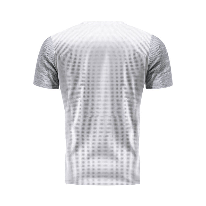 Erik | Men'S Spring And Summer Fashion Casual Waffle Color Contrast Stitching Henry Collar Short Sleeve T-Shirt - Image 6