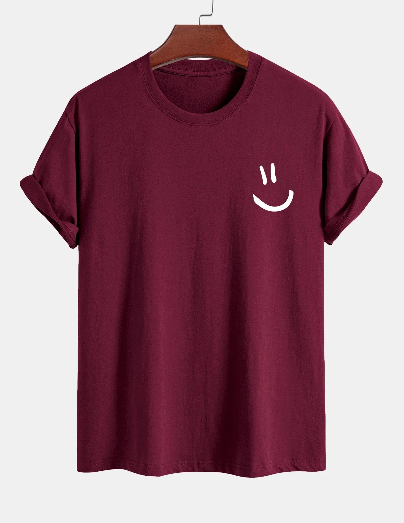 Ernest® | Regular Fit Smiley Face Print Cotton T-Shirt - Image 10