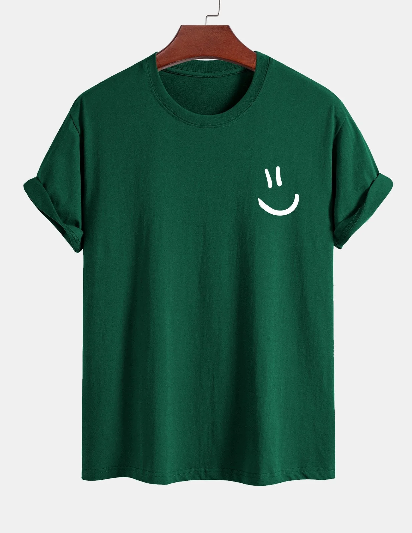 Ernest® | Regular Fit Smiley Face Print Cotton T-Shirt - Image 11