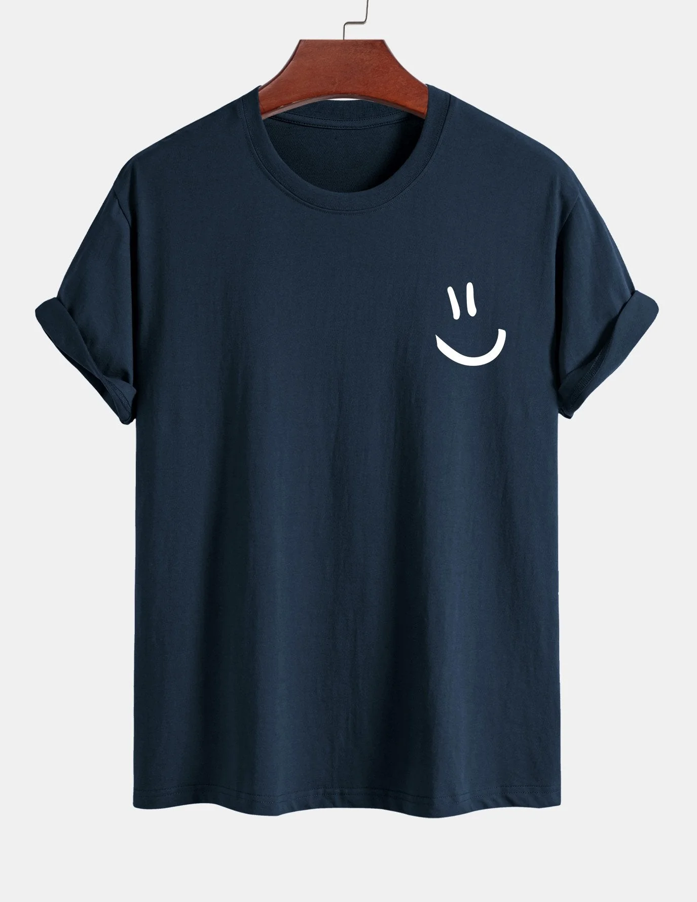 Ernest® | Regular Fit Smiley Face Print Cotton T-Shirt - Image 12