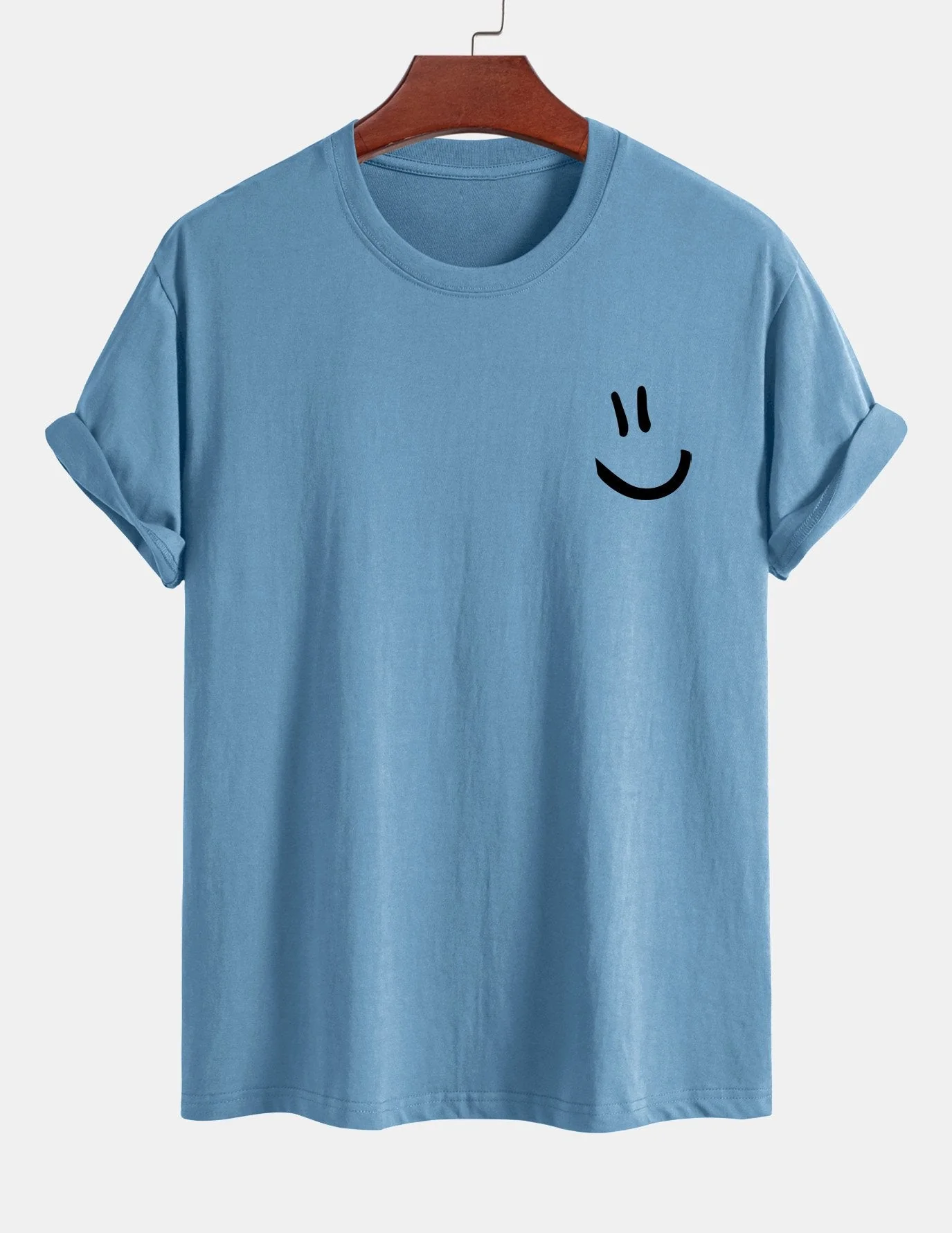 Ernest® | Regular Fit Smiley Face Print Cotton T-Shirt - Image 13