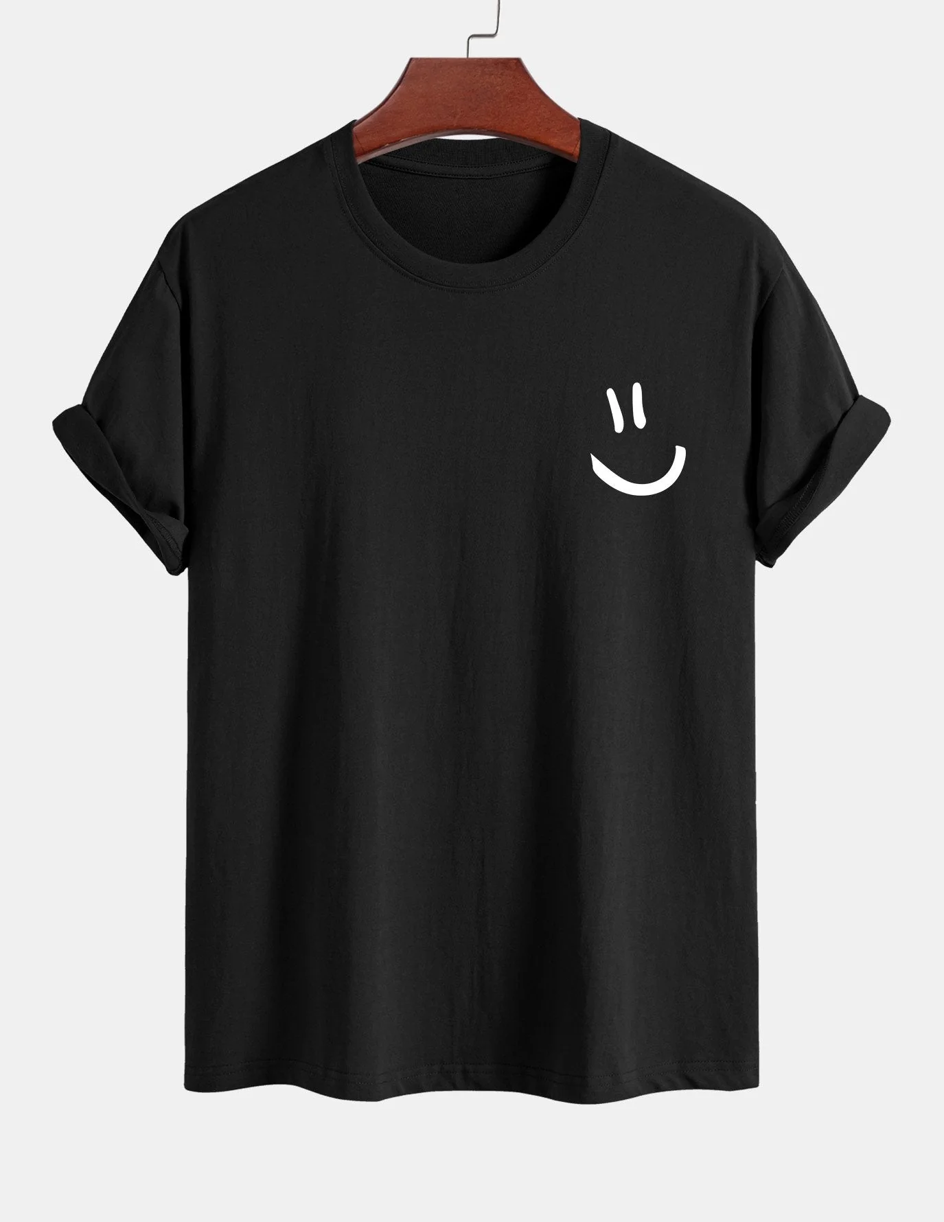 Ernest® | Regular Fit Smiley Face Print Cotton T-Shirt - Image 2