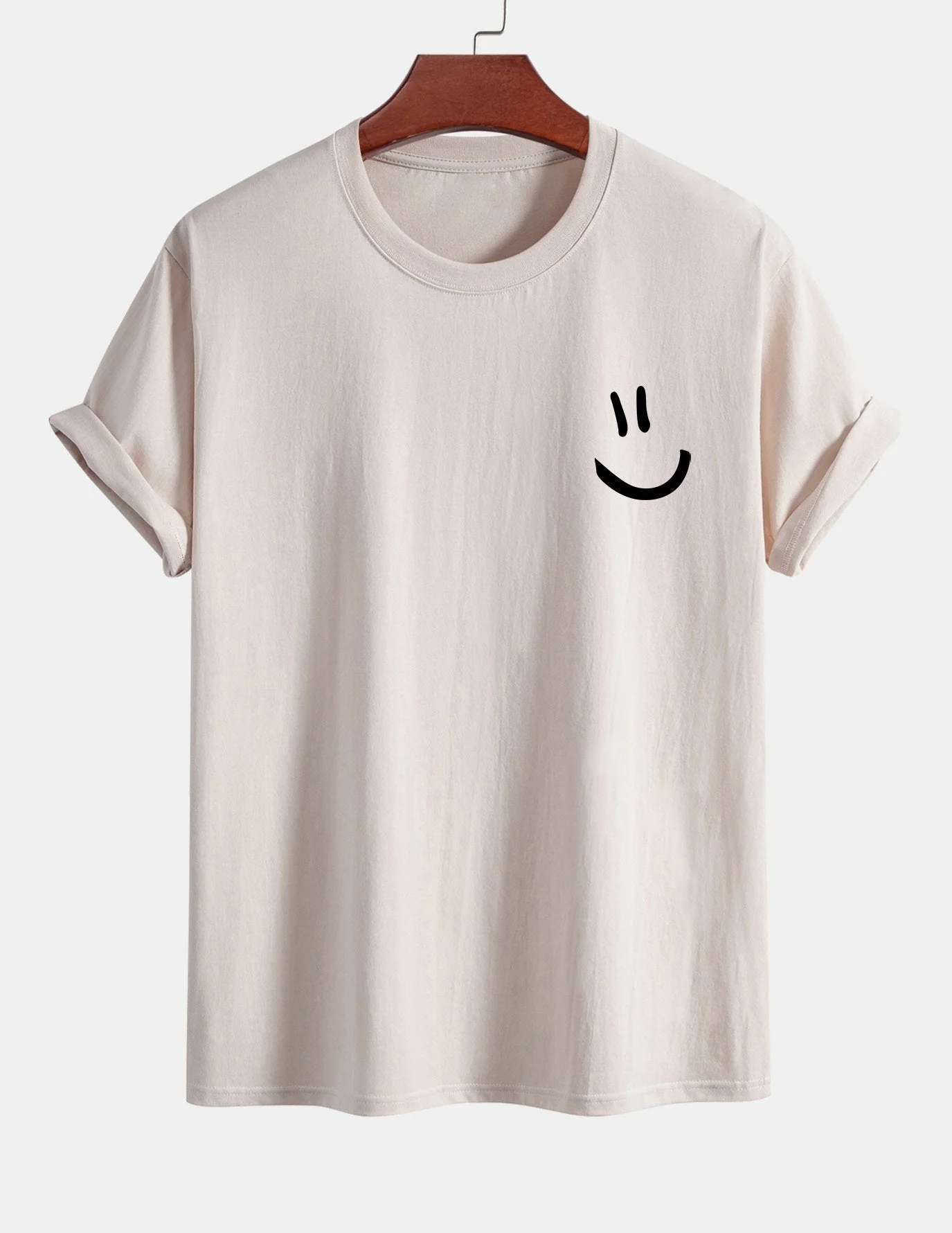 Ernest® | Regular Fit Smiley Face Print Cotton T-Shirt - Image 4