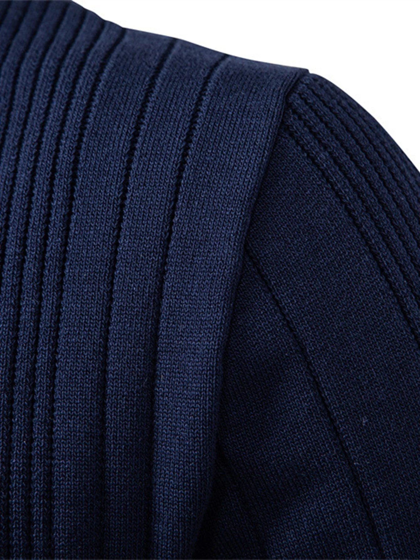 Escipión® | Long Sleeved Knitted Stripe Jacquard Polo Shirt & Slim Fit Tapered Trousers - Image 7
