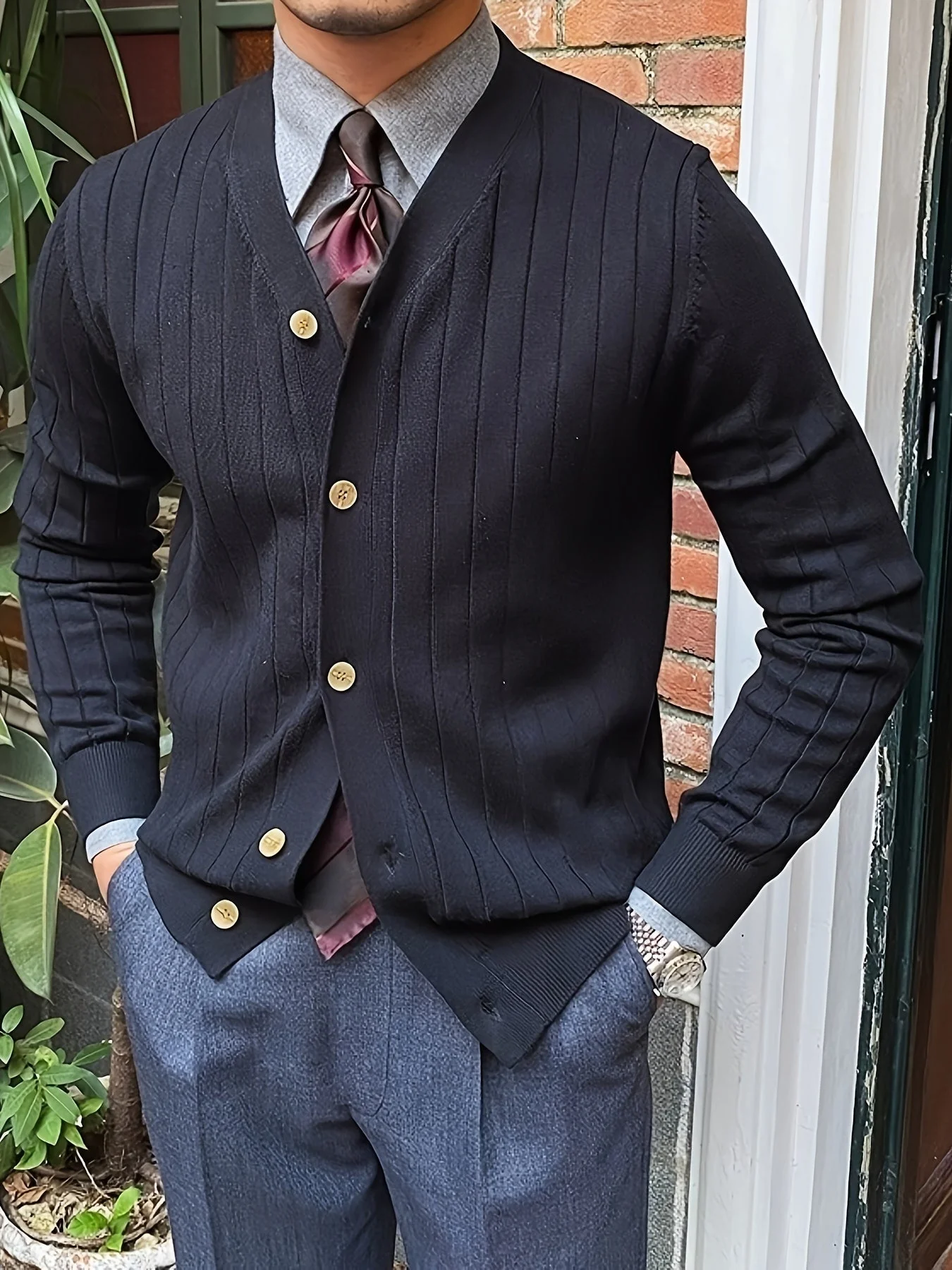 Esiquio® | Men'S Stylish V-Neck Button Vest - Image 4