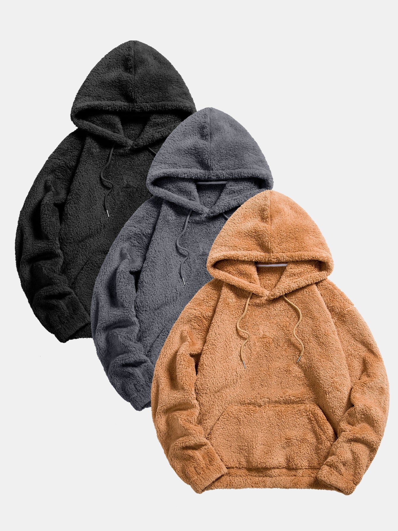 Euan | 3 Pieces Basic Teddy Hoodies - Image 10