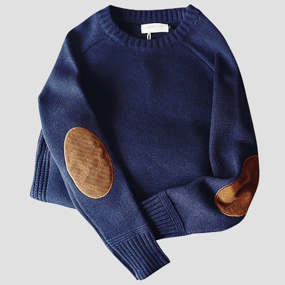 Euclid | Ulman – Two-tone men's round neck knitted sweater - Image 3