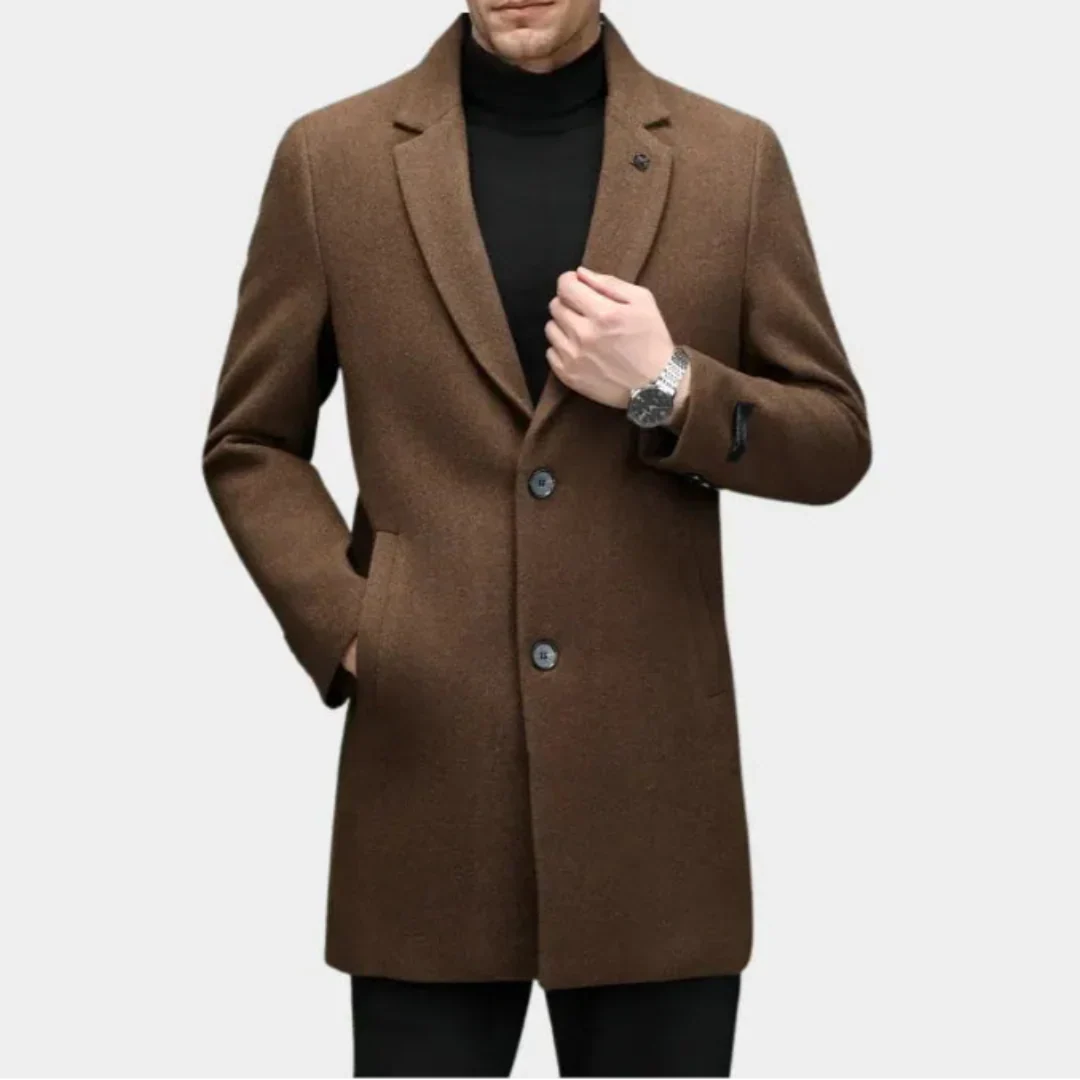 Eusebio | Breasted Wool Overcoat - Image 2