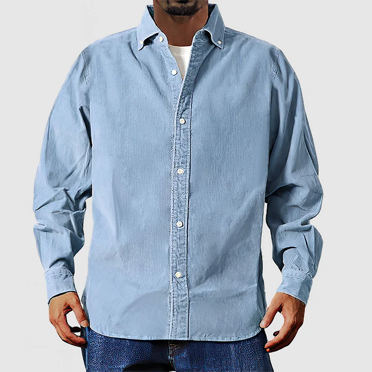 Ewan® | Classic Beige Corduroy Shirt - Image 10
