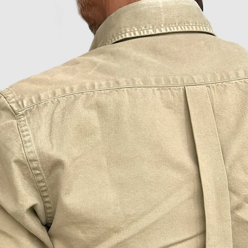 Ewan® | Classic Beige Corduroy Shirt - Image 2