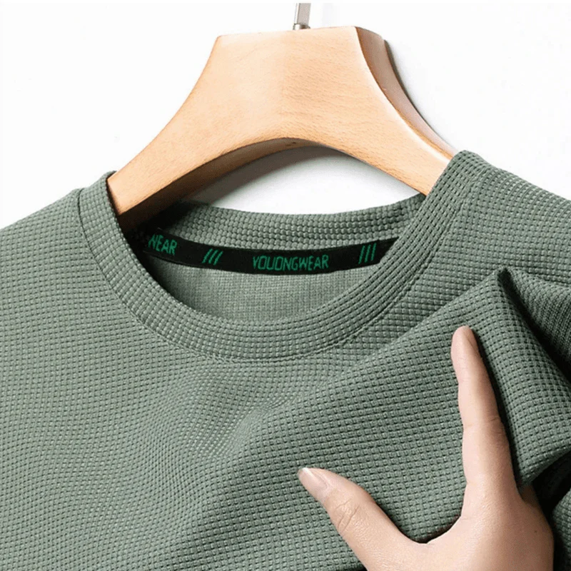 Ezekiel | Men Waffle Knit T-Shirt – Breathable - 4 Season Comfort
