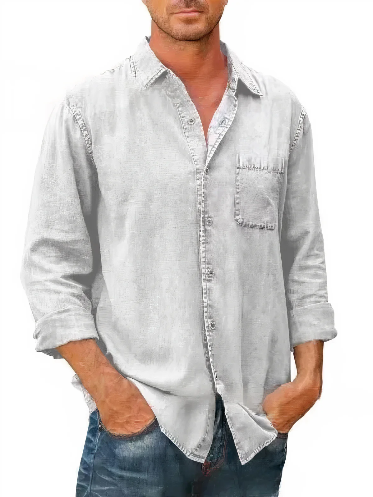 Fabian® | Long Sleeve Denim Shirt - Image 4