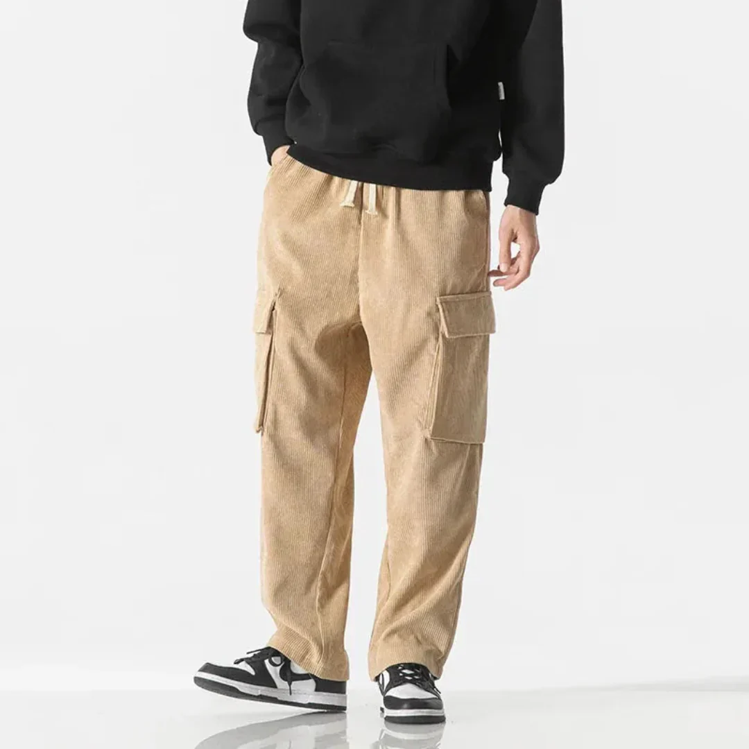 Fausto | River Drawstring Corduroy Cargo Pants - Image 4