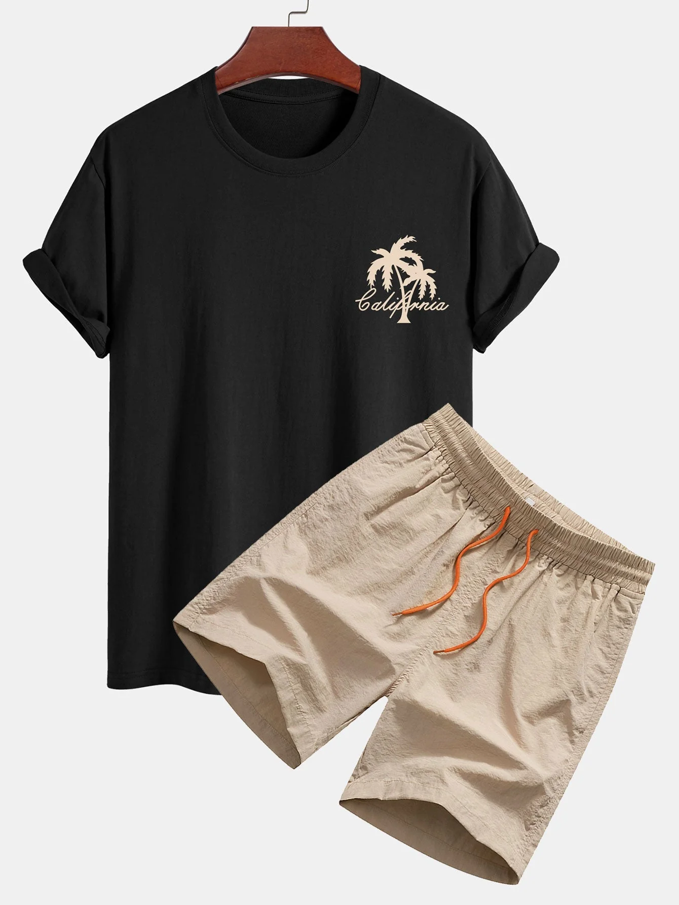 Federico® | Palm Tree Print Cotton T-Shirt & Swim Shorts - Image 4