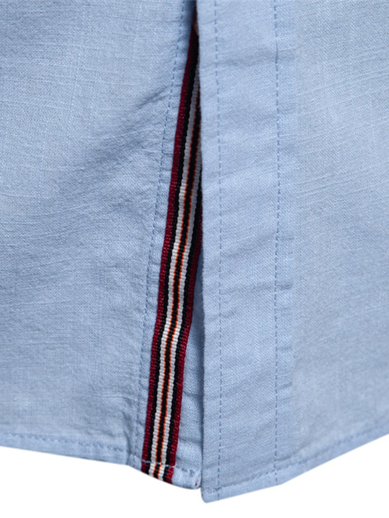 Florentino® | Long Sleeve Linen Look Stand Collar Shirt & Straight Leg Linen Pants - Image 17