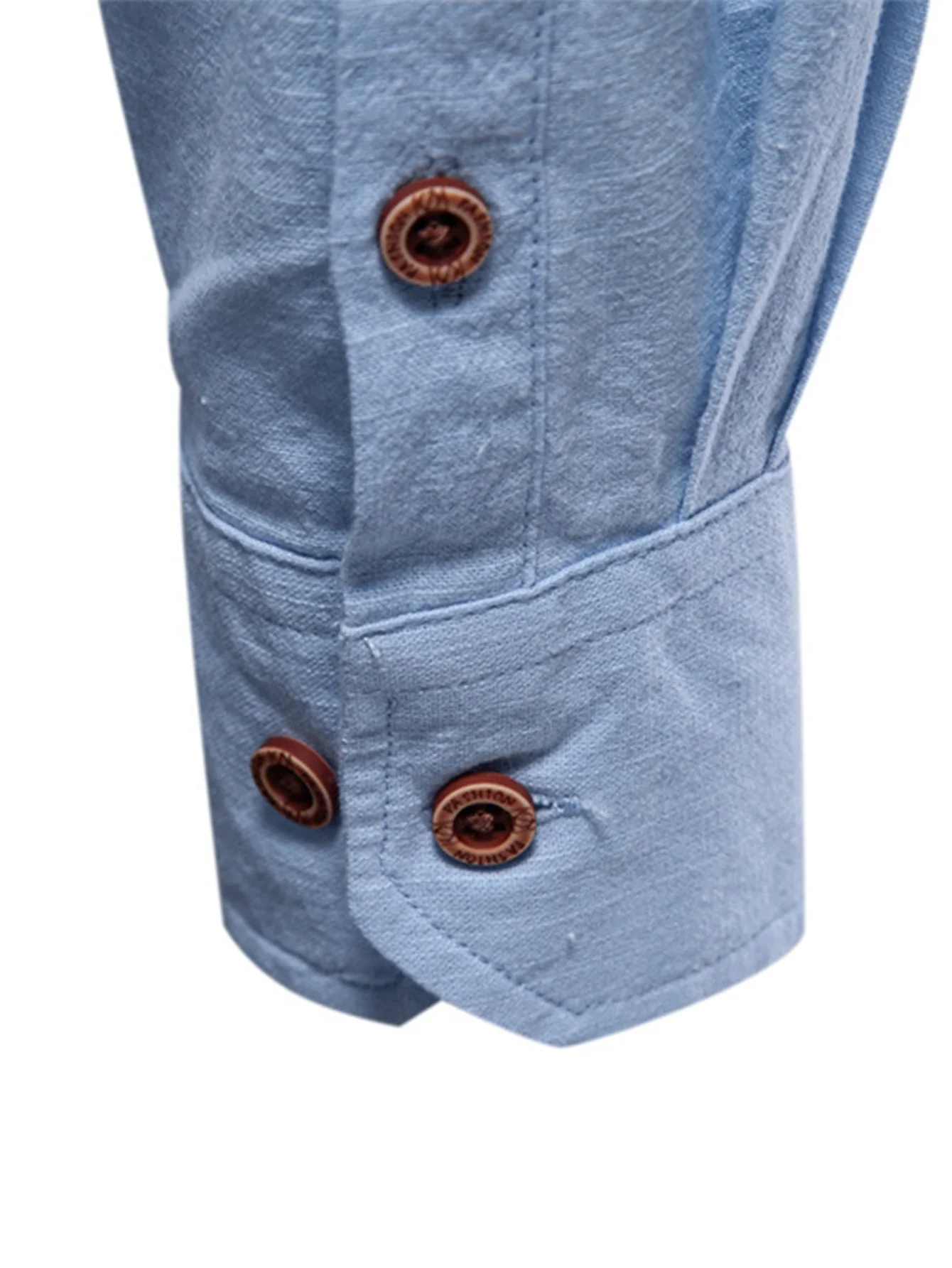 Florentino® | Long Sleeve Linen Look Stand Collar Shirt & Straight Leg Linen Pants - Image 18