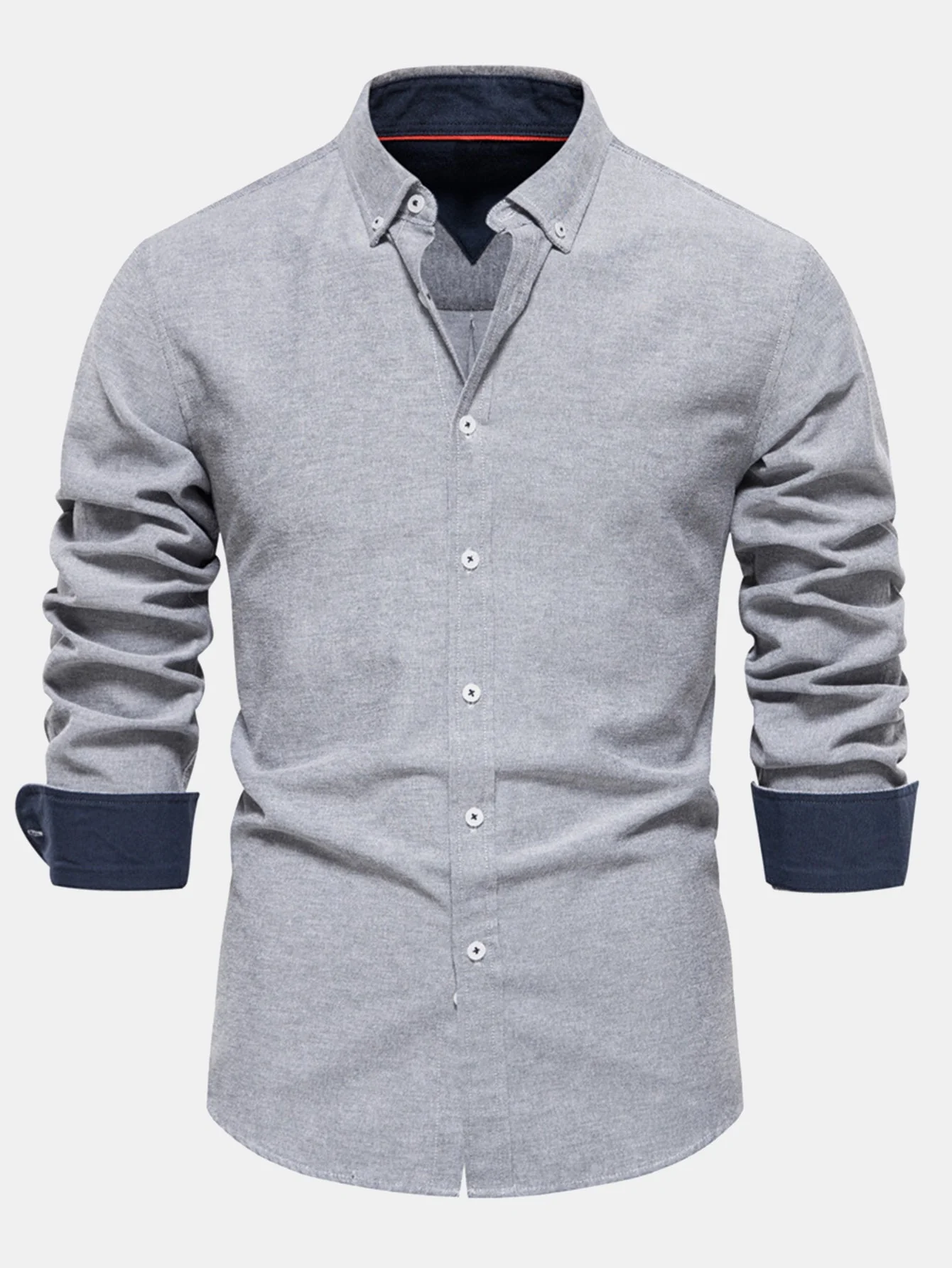 Fortunato® | Long Sleeve Button Up Oxford Shirt & Slim Fit Tapered Trousers - Image 4
