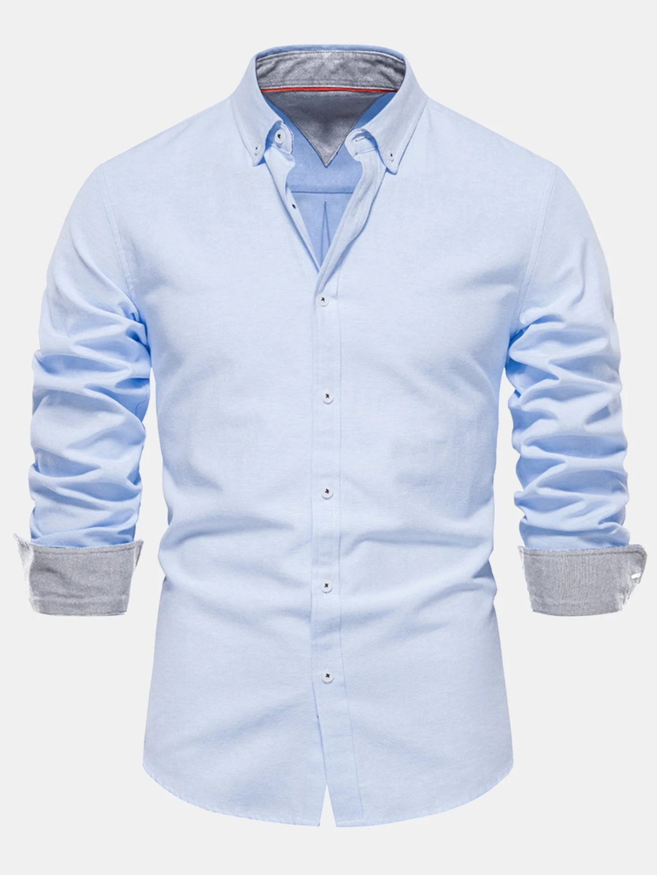 Fortunato® | Long Sleeve Button Up Oxford Shirt & Slim Fit Tapered Trousers - Image 5