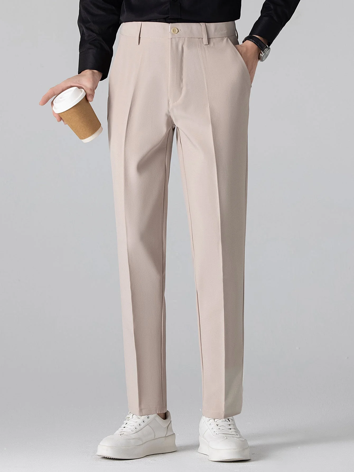 Fortunato® | Long Sleeve Button Up Oxford Shirt & Slim Fit Tapered Trousers - Image 8