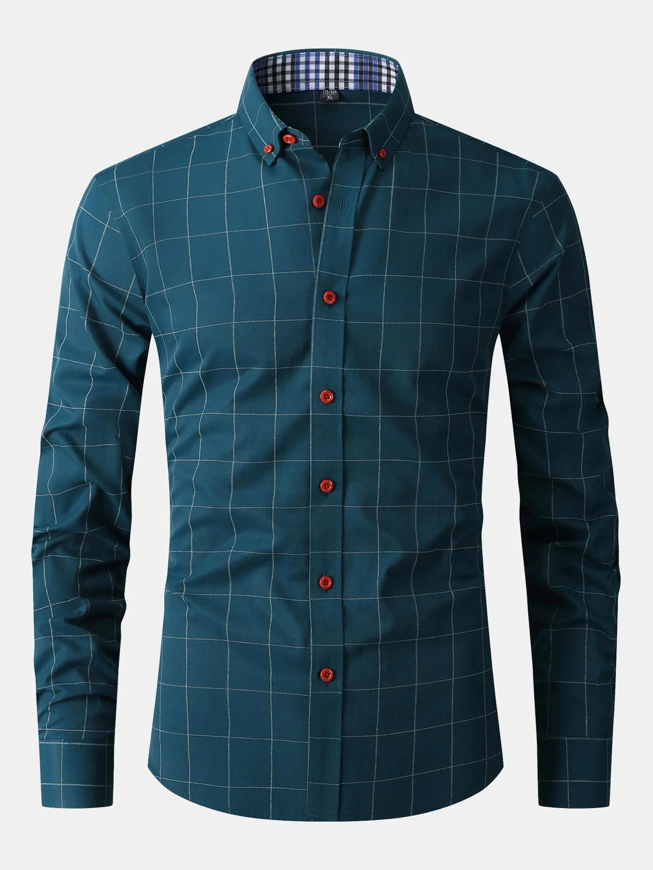 Franco® | Long Sleeve Plaid Button Up Shirt - Image 9