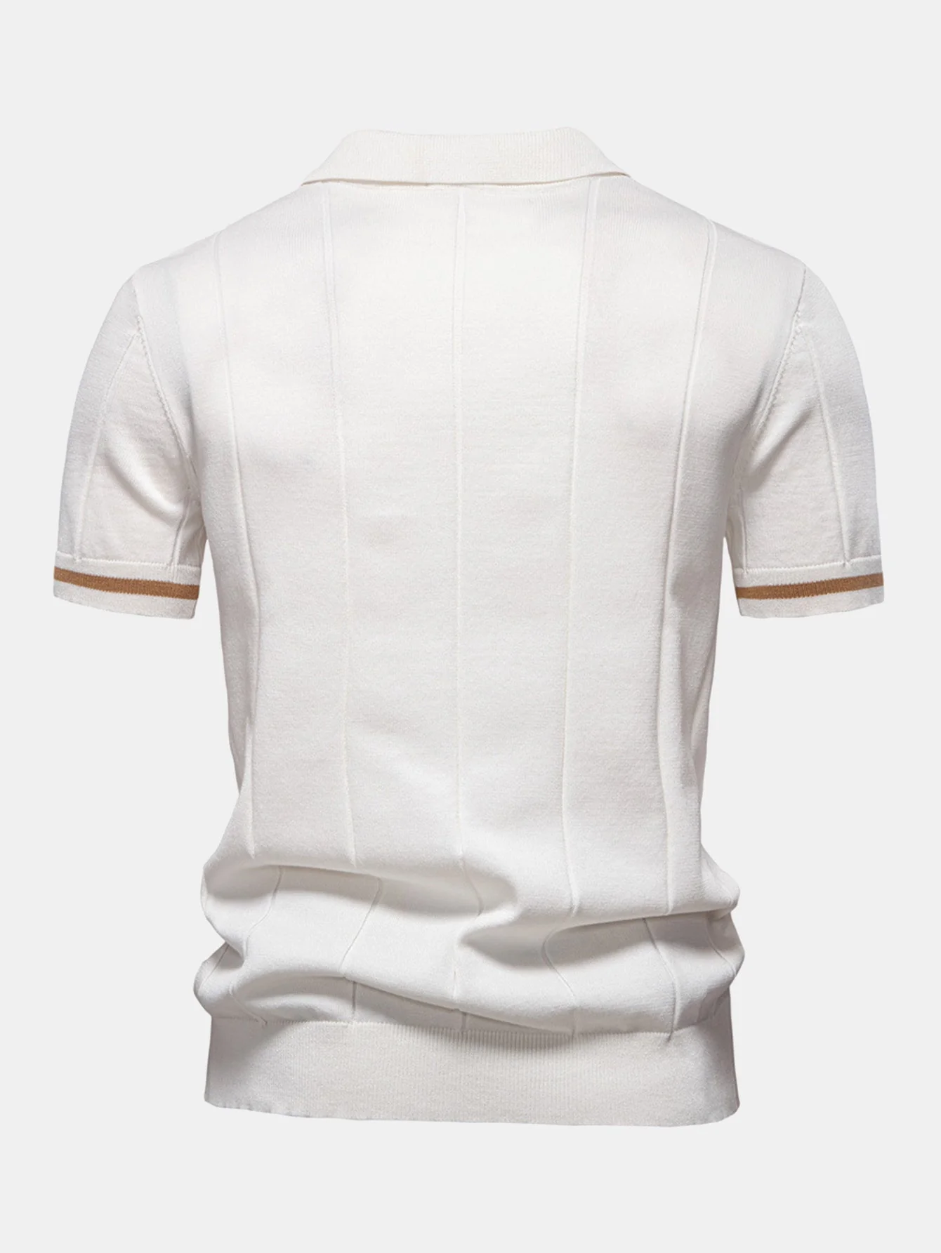 Franklin® | Contrast Trim Zipper Knit Polo Shirt - Image 4