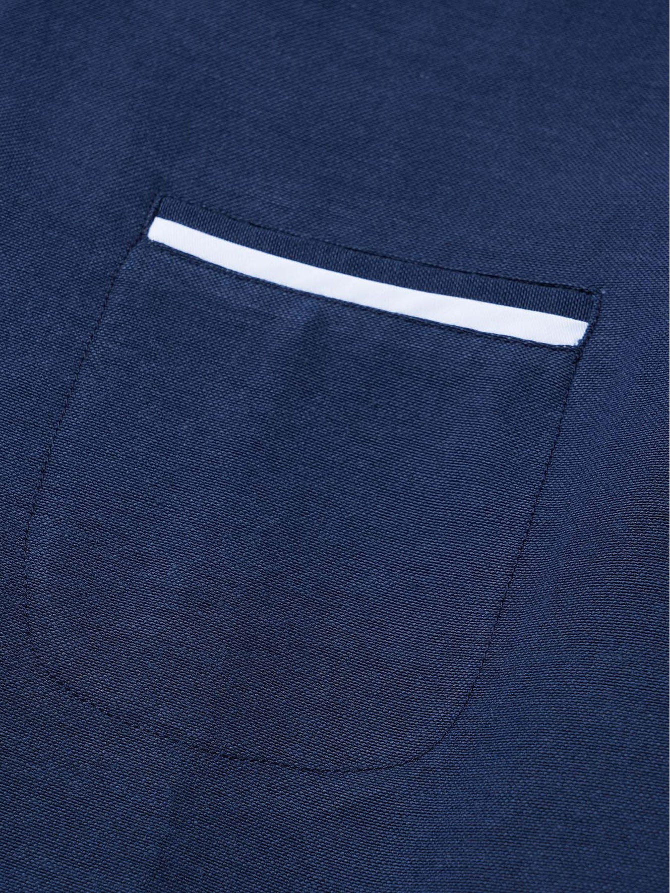 Gabino® | Long Sleeve Contrast Stand Collar Oxford Shirt - Image 2