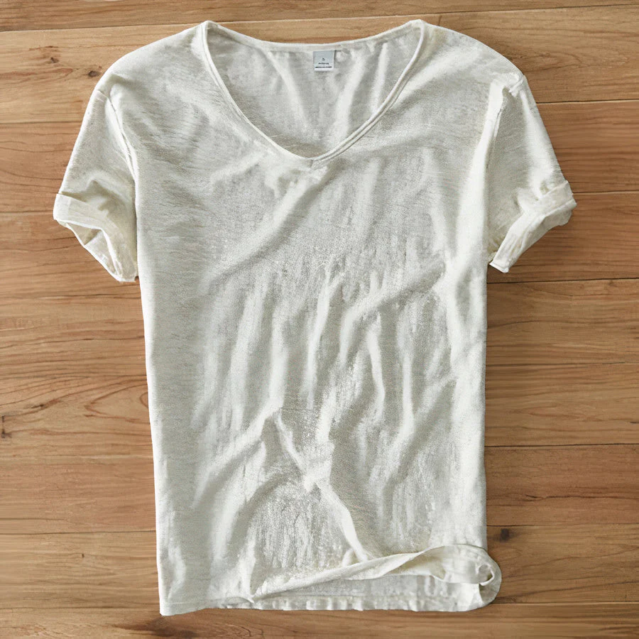 Gabriel® | Summer T-Shirt Made Of Cotton And Linen - Image 4