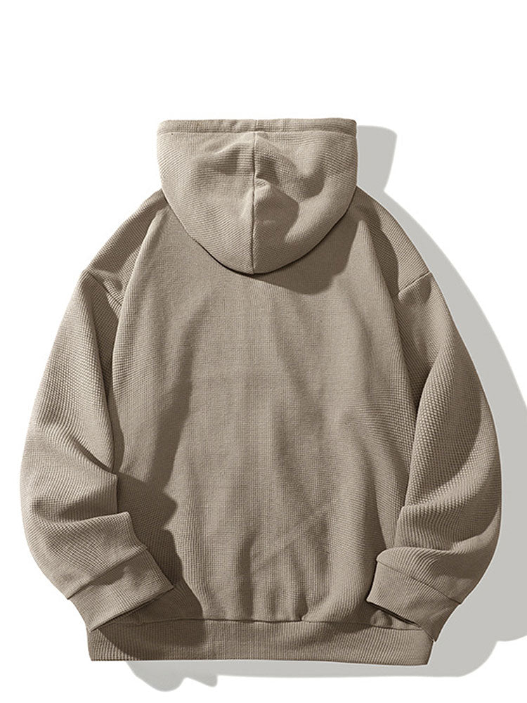 Gael | Relaxed Waffle Zip Hoodie - Image 7