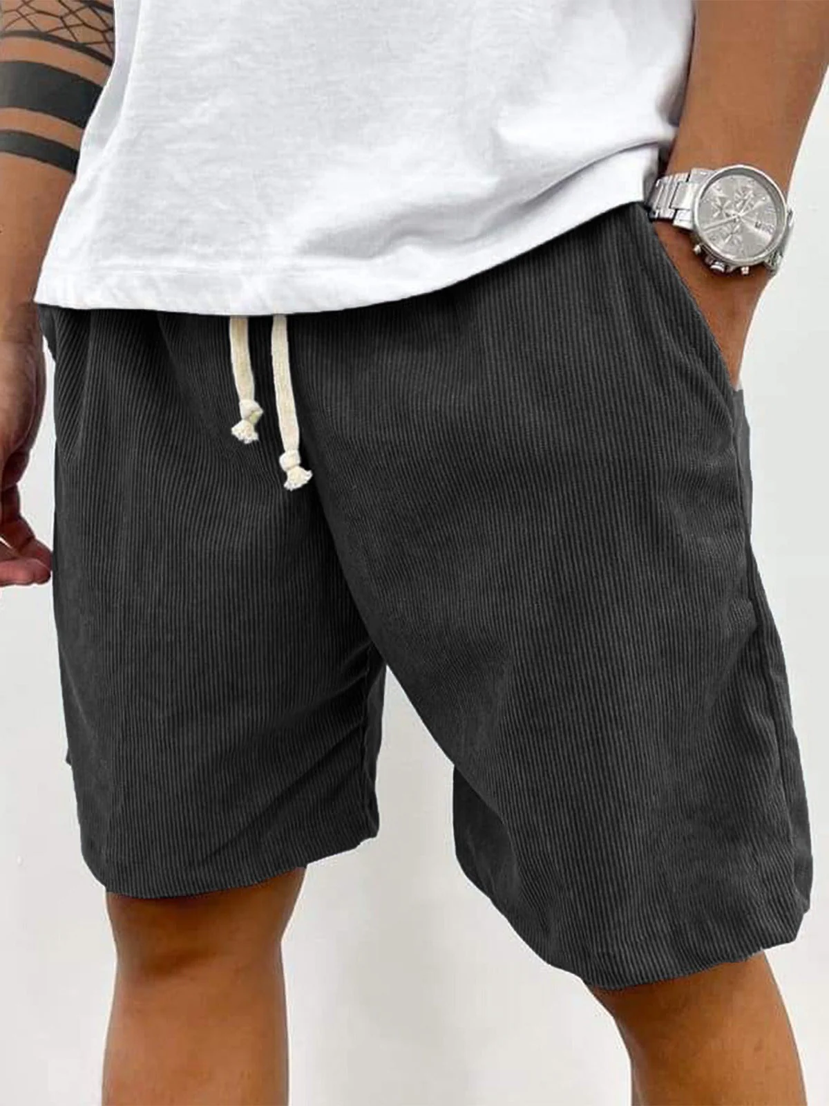 Gareth® | Men'S Casual Stretch Corduroy Shorts - Image 4