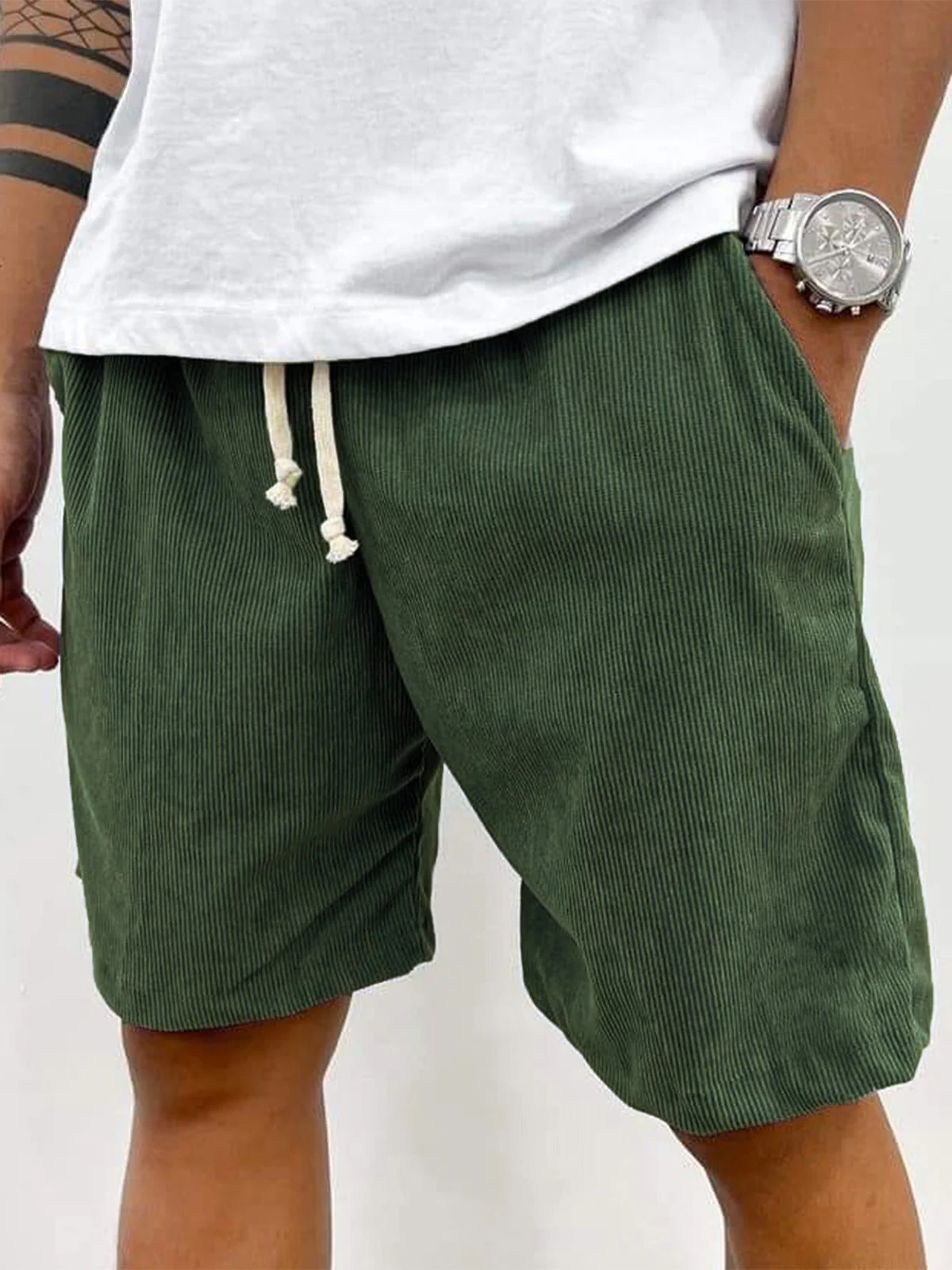 Gareth® | Men'S Casual Stretch Corduroy Shorts - Image 9