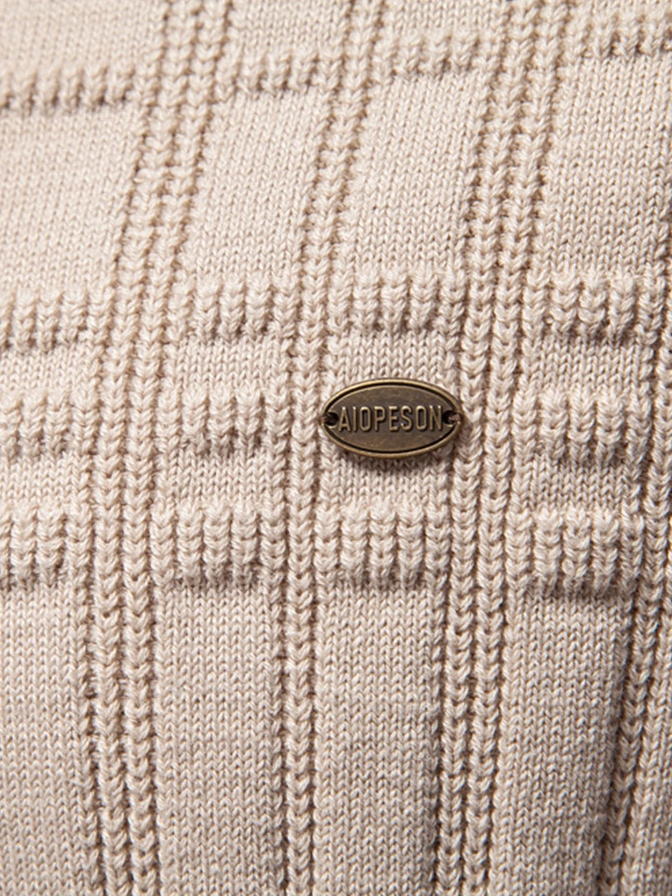 Gaudencio® | Striped Jacquard Crewneck Sweater - Image 3