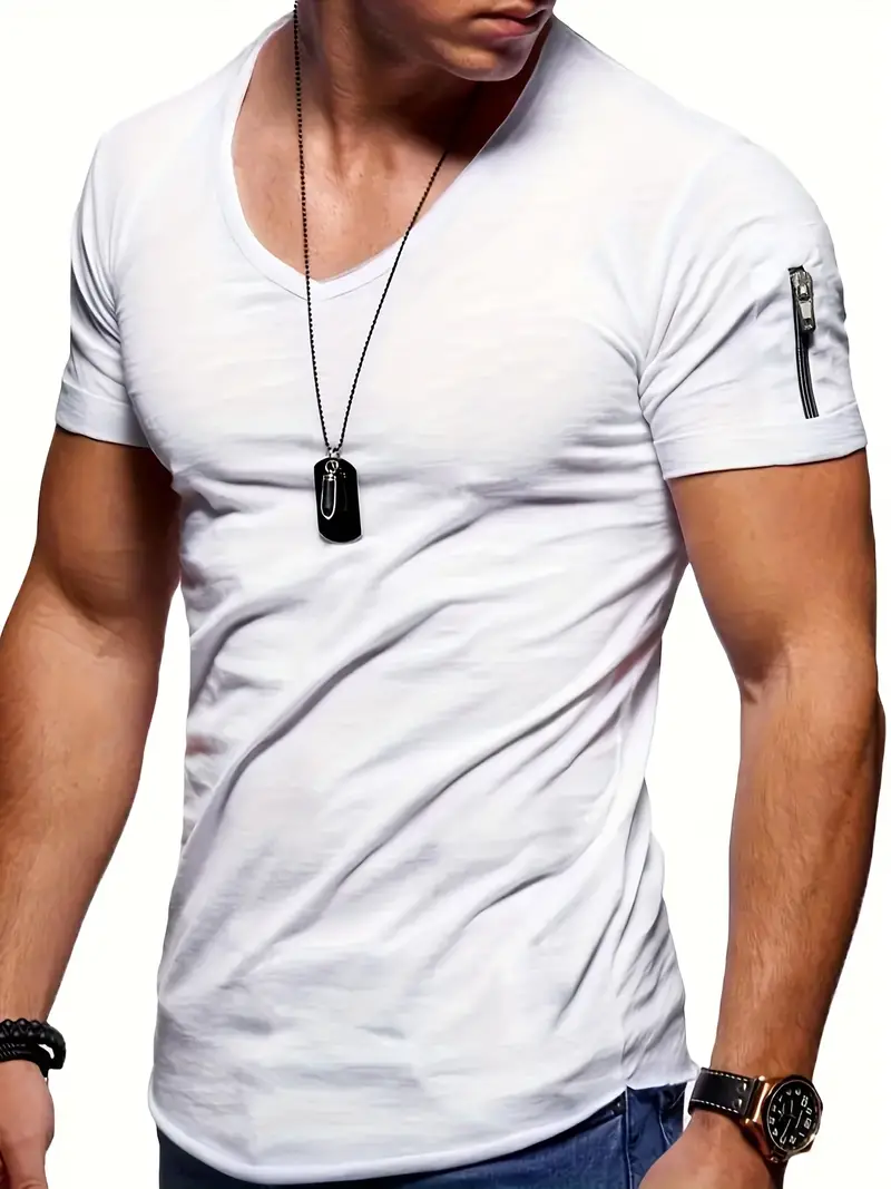 Geoffrey® | Casual V-Neck T-Shirt For Men - Image 8