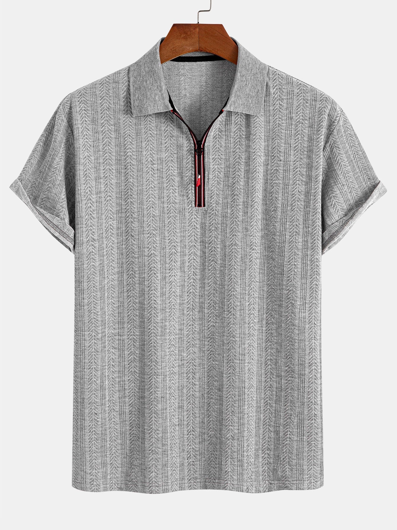 George® | Textured Zipper Polo - Image 11