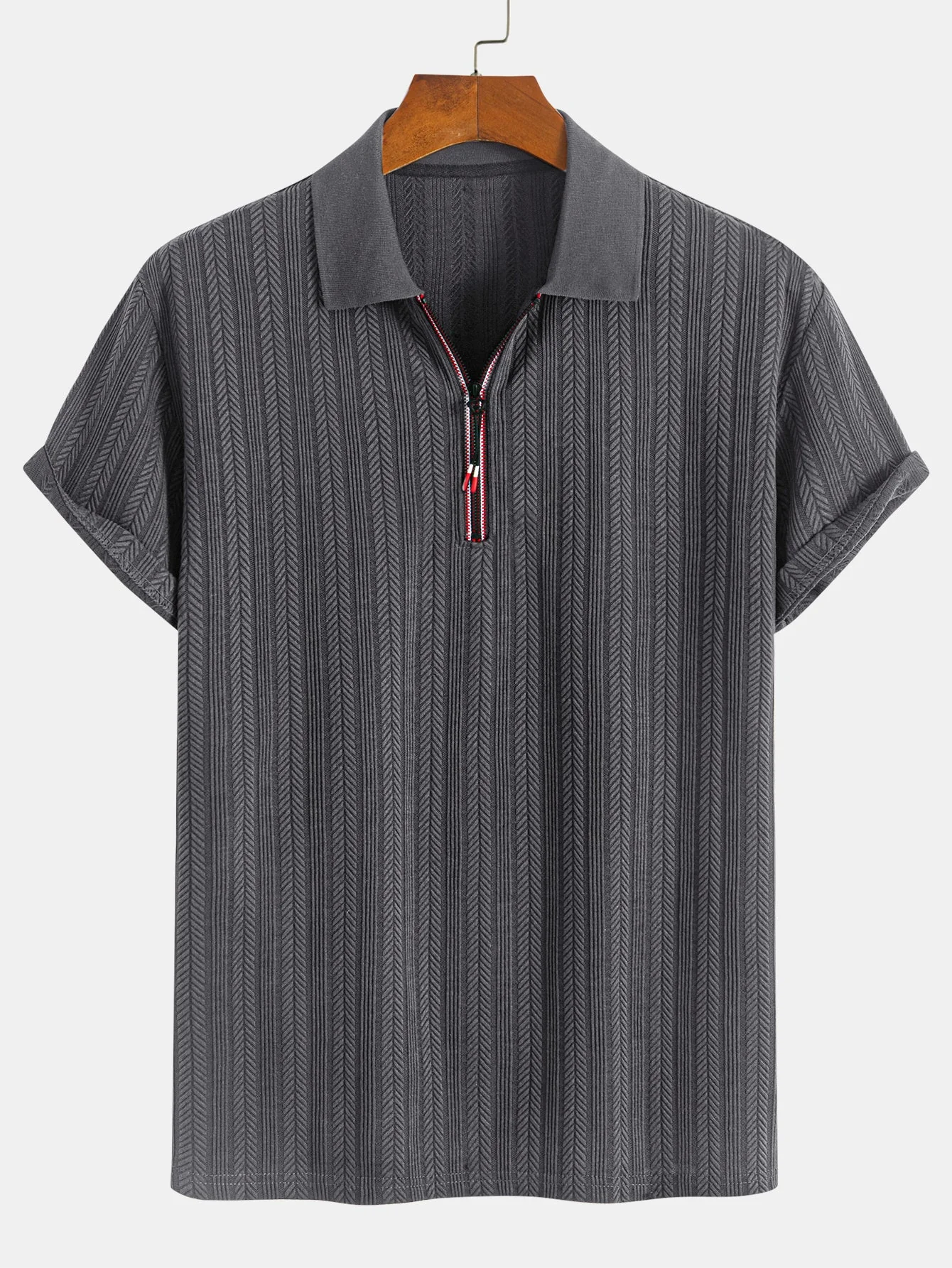 George® | Textured Zipper Polo - Image 9