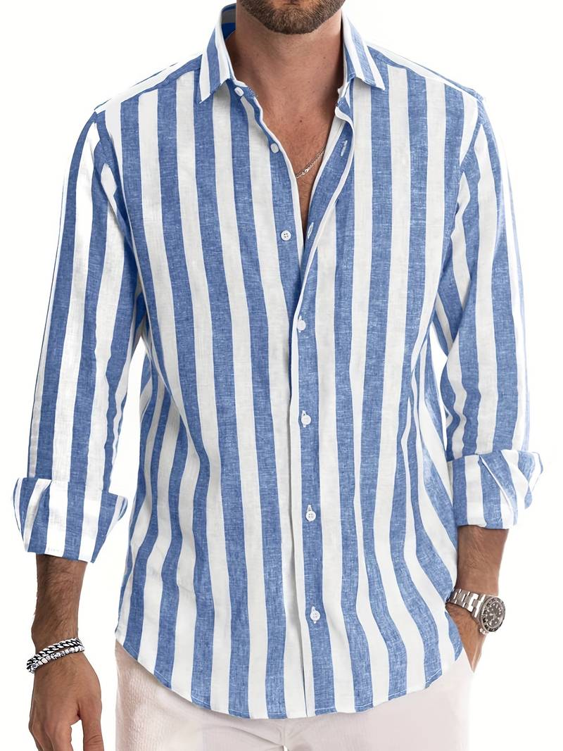 Gerard® | Striped Long-Sleeved Summer Shirt - Image 5