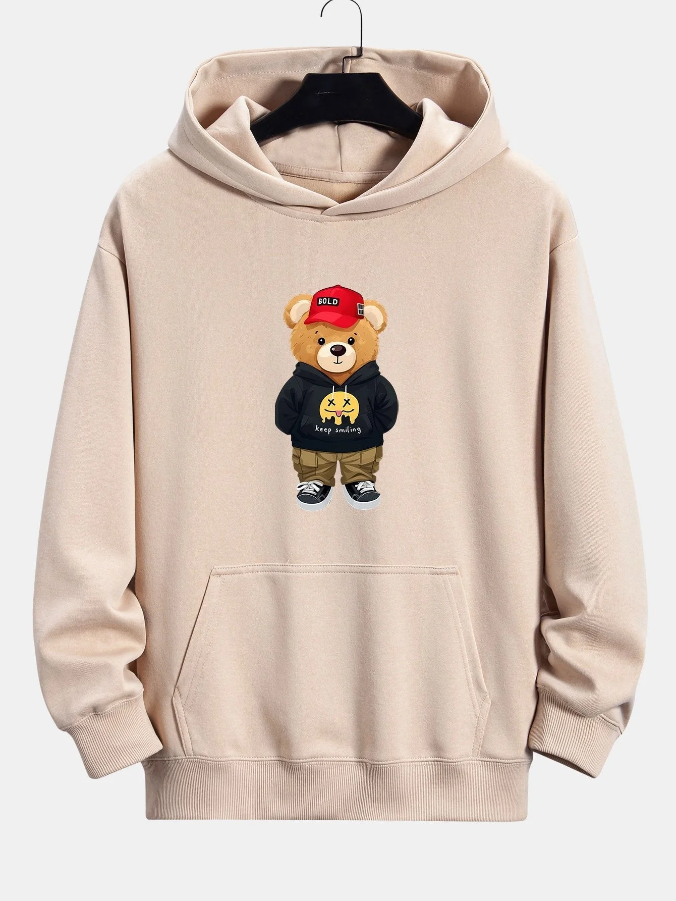 Gideon | Hip Hop Bear Print Relax Fit Hoodie